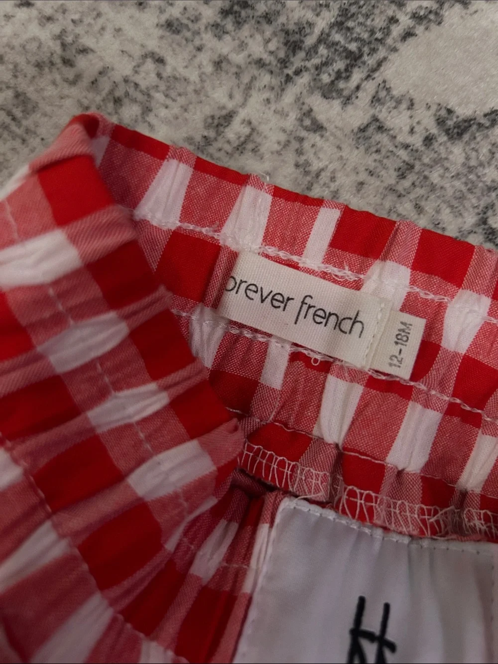 Kids Red Gingham Elastic-Waist Shorts